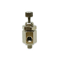 10-32 Taper Male and 10-32 Female Brass Needle Valve