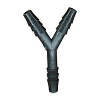 Y-T Series Multi-Barbed Black Polypropylene Wye