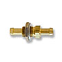 1/4 Inch (in) Brass Barbed Bulkhead